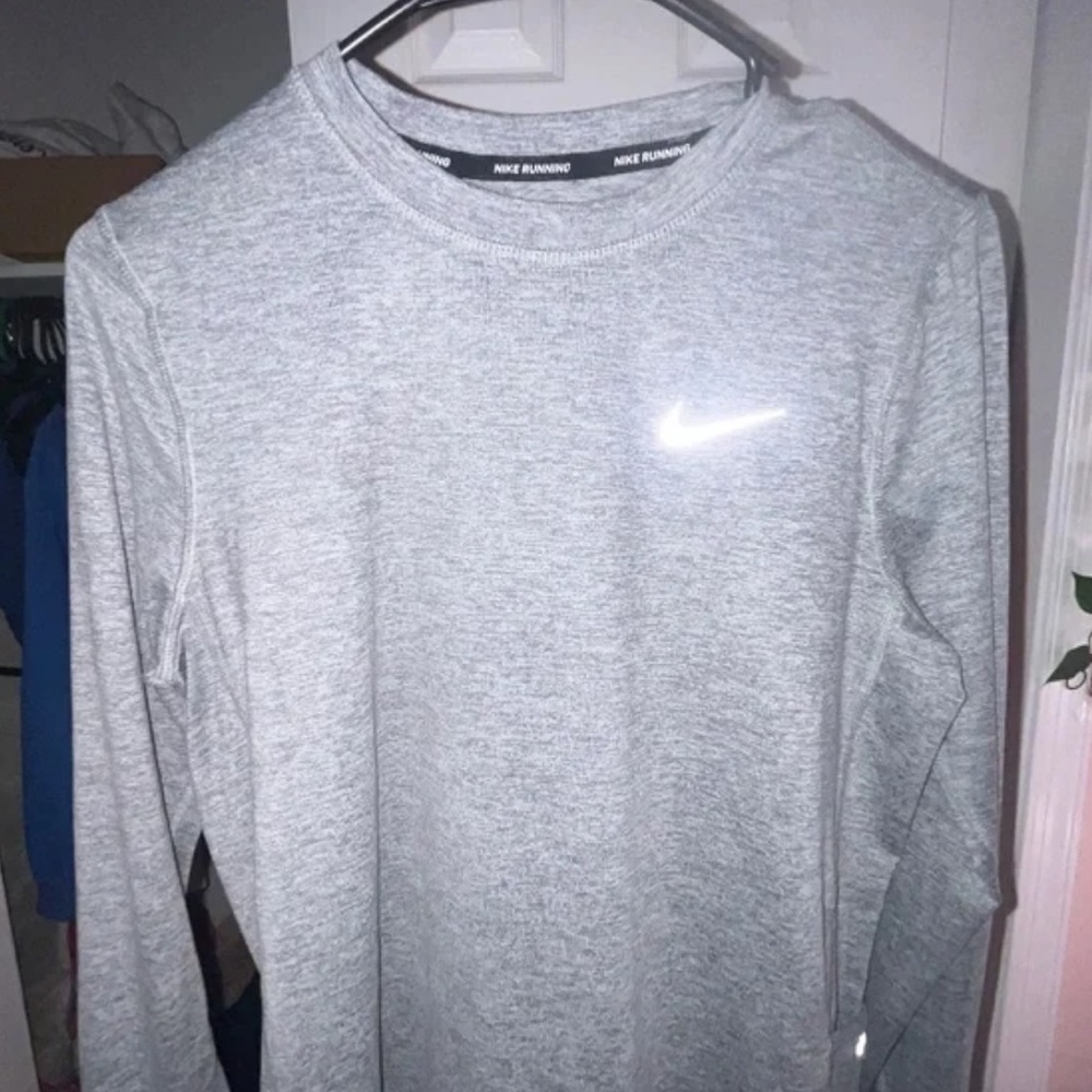 Grey Nike Long Sleeve Running